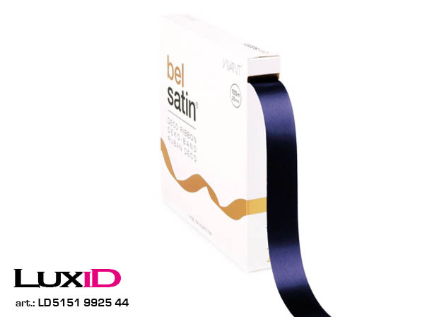 Bel satin 44 donkerblauw 25mm x 100m